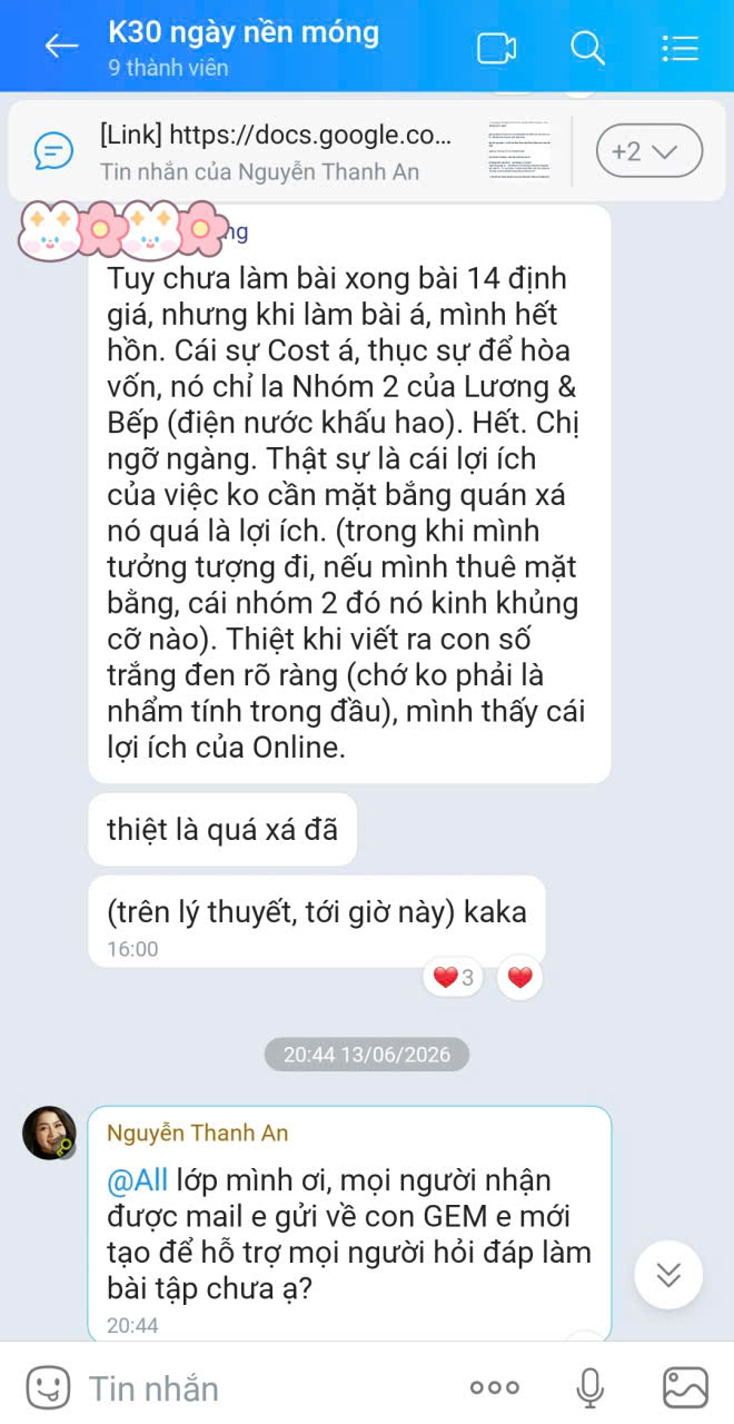 Feedback chị Dung